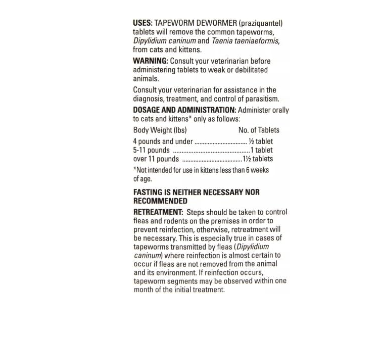 Elanco Tapeworm Dewormer for Cats