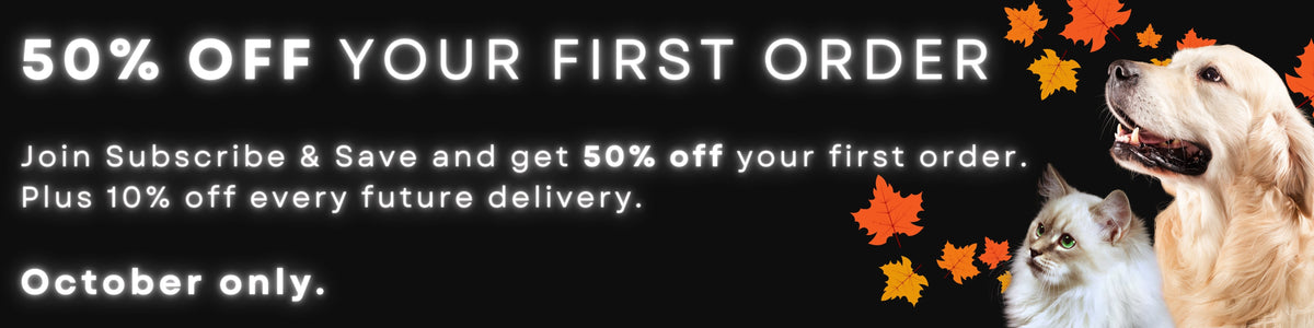 50% off Subscribe & Save promotional october banner